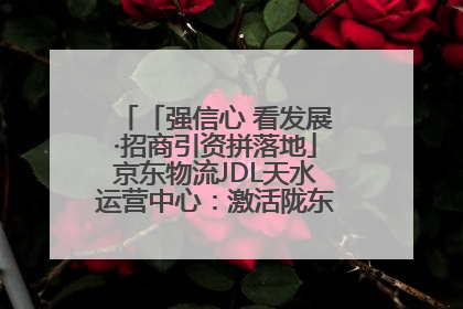 「强信心 看发展·招商引资拼落地」京东物流JDL天水运营中心：激活陇东南区域经济新引擎