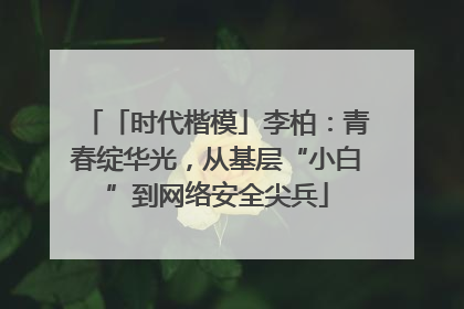 「时代楷模」李柏：青春绽华光，从基层“小白”到网络安全尖兵
