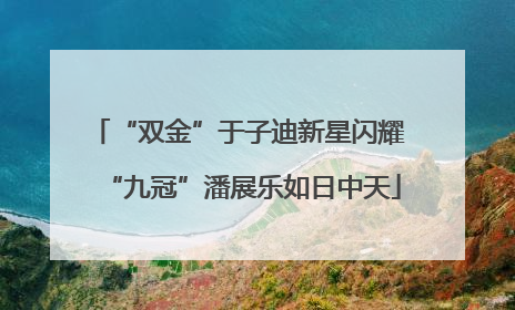 “双金”于子迪新星闪耀 “九冠”潘展乐如日中天