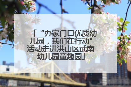 “办家门口优质幼儿园，我们在行动”活动走进洪山区武南幼儿园童趣园