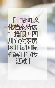 “哪吒文化档案特展”抢眼！四川宜宾翠屏区开展国际档案日宣传活动
