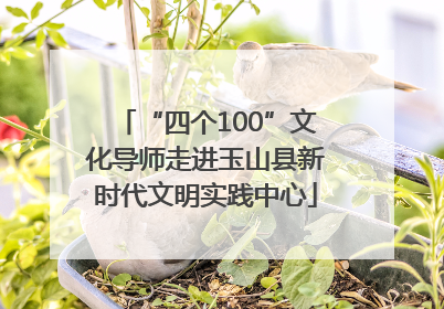 “四个100”文化导师走进玉山县新时代文明实践中心