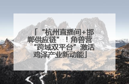 “杭州直播间+邯郸供应链”！角兽营“跨域双平台”激活鸡泽产业新动能