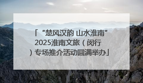 “楚风汉韵 山水淮南” 2025淮南文旅（闵行）专场推介活动圆满举办