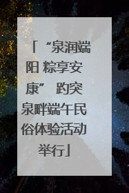 “泉润端阳 粽享安康” 趵突泉畔端午民俗体验活动举行