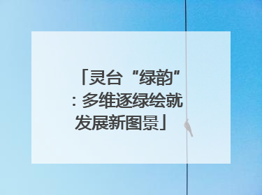 灵台“绿韵”：多维逐绿绘就发展新图景