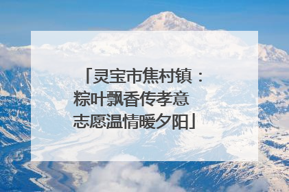灵宝市焦村镇：粽叶飘香传孝意 志愿温情暖夕阳