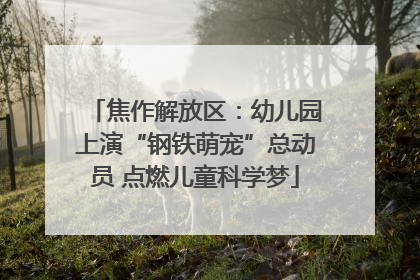 焦作解放区：幼儿园上演“钢铁萌宠”总动员 点燃儿童科学梦
