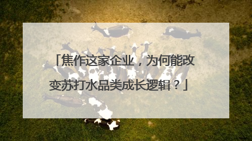 焦作这家企业，为何能改变苏打水品类成长逻辑？