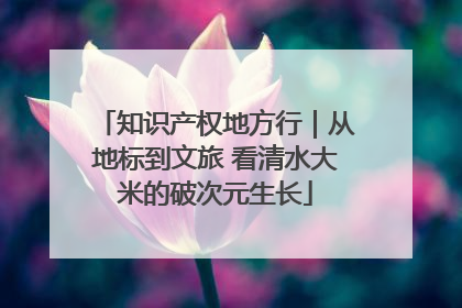 知识产权地方行｜从地标到文旅 看清水大米的破次元生长