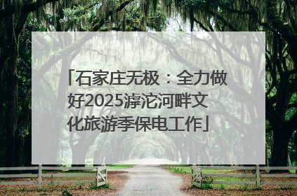 石家庄无极：全力做好2025滹沱河畔文化旅游季保电工作