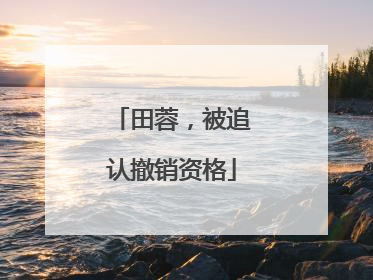 田蓉，被追认撤销资格