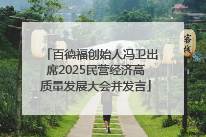 百德福创始人冯卫出席2025民营经济高质量发展大会并发言