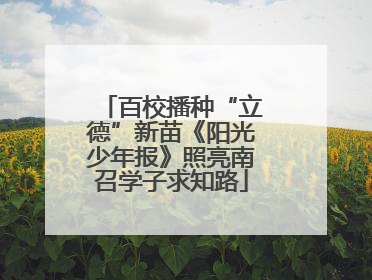 百校播种“立德”新苗《阳光少年报》照亮南召学子求知路