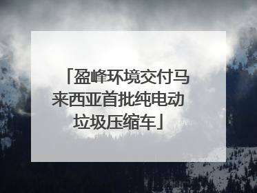 盈峰环境交付马来西亚首批纯电动垃圾压缩车