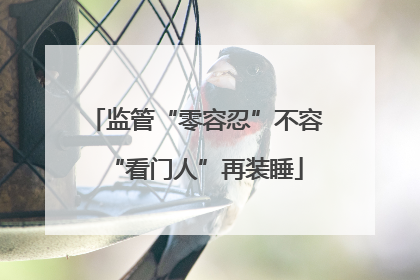 监管“零容忍”不容“看门人”再装睡