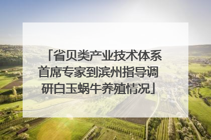 省贝类产业技术体系首席专家到滨州指导调研白玉蜗牛养殖情况