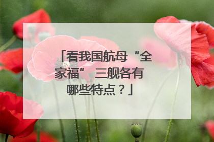 看我国航母“全家福” 三舰各有哪些特点？