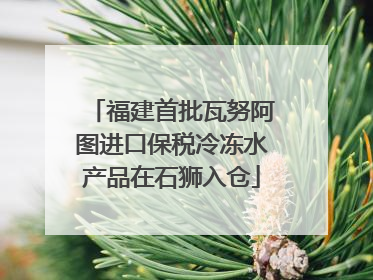 福建首批瓦努阿图进口保税冷冻水产品在石狮入仓