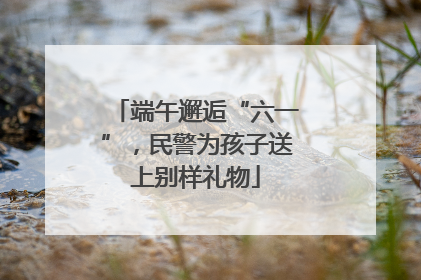 端午邂逅“六一”，民警为孩子送上别样礼物