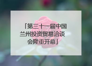 第三十一届中国兰州投资贸易洽谈会隆重开幕