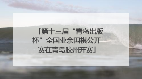 第十三届“青岛出版杯”全国业余围棋公开赛在青岛胶州开赛