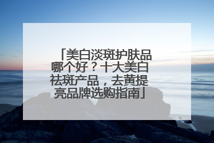 美白淡斑护肤品哪个好？十大美白祛斑产品，去黄提亮品牌选购指南