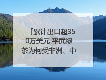 累计出口超350万美元 平武绿茶为何受非洲、中亚国家客户青睐？｜发布会观察