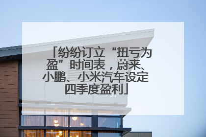 纷纷订立“扭亏为盈”时间表，蔚来、小鹏、小米汽车设定四季度盈利