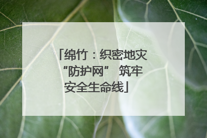 绵竹：织密地灾“防护网” 筑牢安全生命线