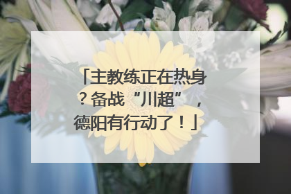 主教练正在热身？备战“川超”，德阳有行动了！