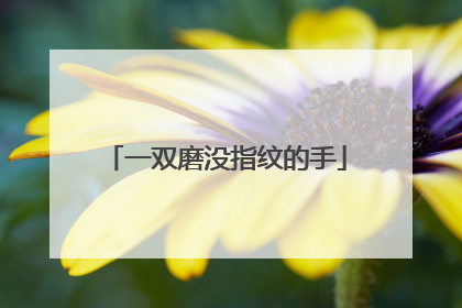 一双磨没指纹的手