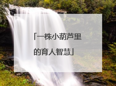 一株小葫芦里的育人智慧