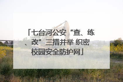 七台河公安“查、练、改”三措并举 织密校园安全防护网