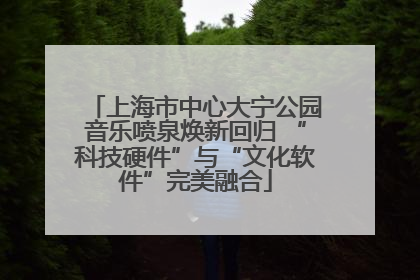 上海市中心大宁公园音乐喷泉焕新回归 “科技硬件”与“文化软件”完美融合