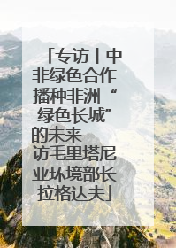 专访丨中非绿色合作播种非洲“绿色长城”的未来——访毛里塔尼亚环境部长拉格达夫