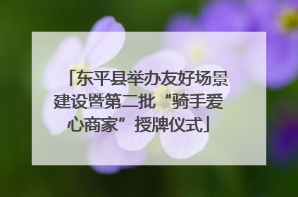 东平县举办友好场景建设暨第二批“骑手爱心商家”授牌仪式
