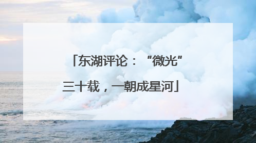 东湖评论：“微光”三十载，一朝成星河