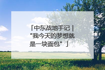 中东战地手记｜“我今天的梦想就是一块面包”