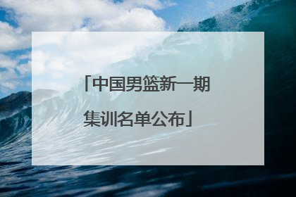 中国男篮新一期集训名单公布