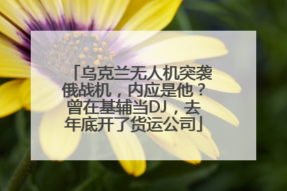 乌克兰无人机突袭俄战机，内应是他？曾在基辅当DJ，去年底开了货运公司