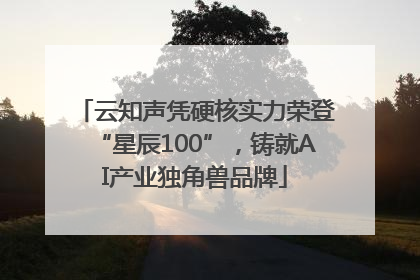 云知声凭硬核实力荣登“星辰100”，铸就AI产业独角兽品牌