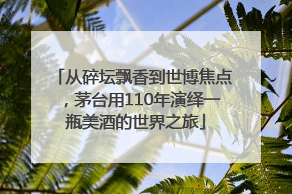 从碎坛飘香到世博焦点，茅台用110年演绎一瓶美酒的世界之旅