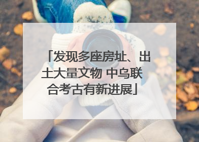 发现多座房址、出土大量文物 中乌联合考古有新进展