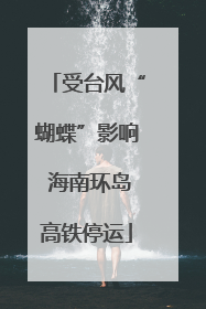 受台风“蝴蝶”影响 海南环岛高铁停运