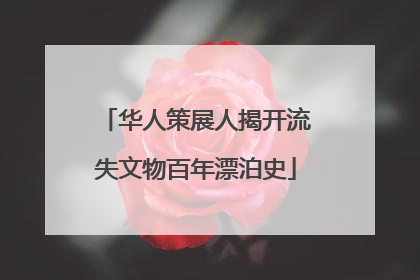 华人策展人揭开流失文物百年漂泊史