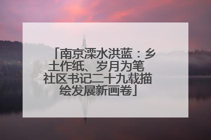 南京溧水洪蓝：乡土作纸、岁月为笔 社区书记二十九载描绘发展新画卷