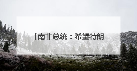 南非总统：希望特朗普出席G20峰会