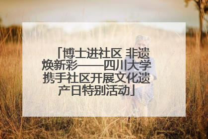 博士进社区 非遗焕新彩——四川大学携手社区开展文化遗产日特别活动