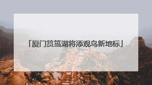 厦门筼筜湖将添观鸟新地标